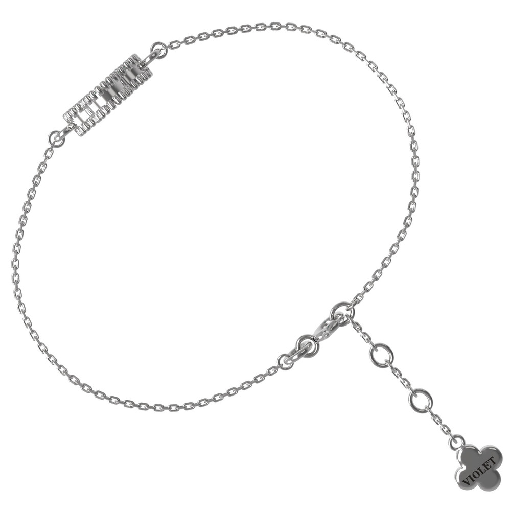 Браслет из белого золота c ониксом