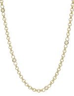 Цепь из лимонного золота c фианитом