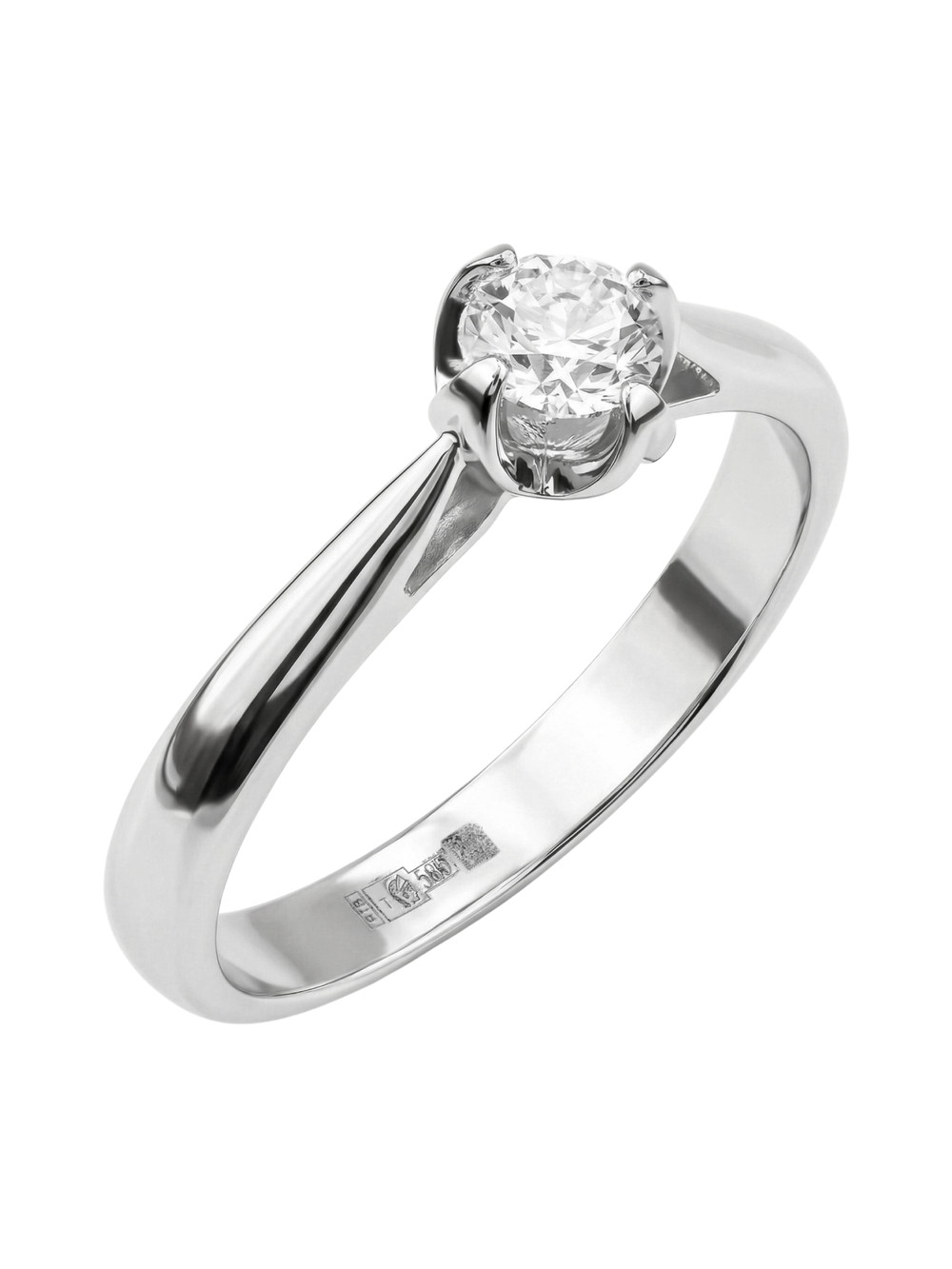 Кольцо из белого золота c бриллиантами