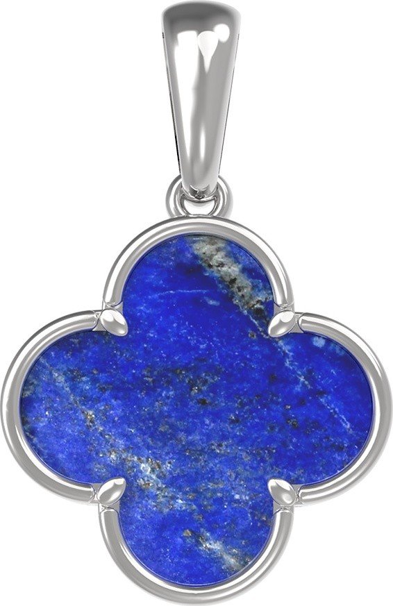 Подвеска из белого золота c лазуритом