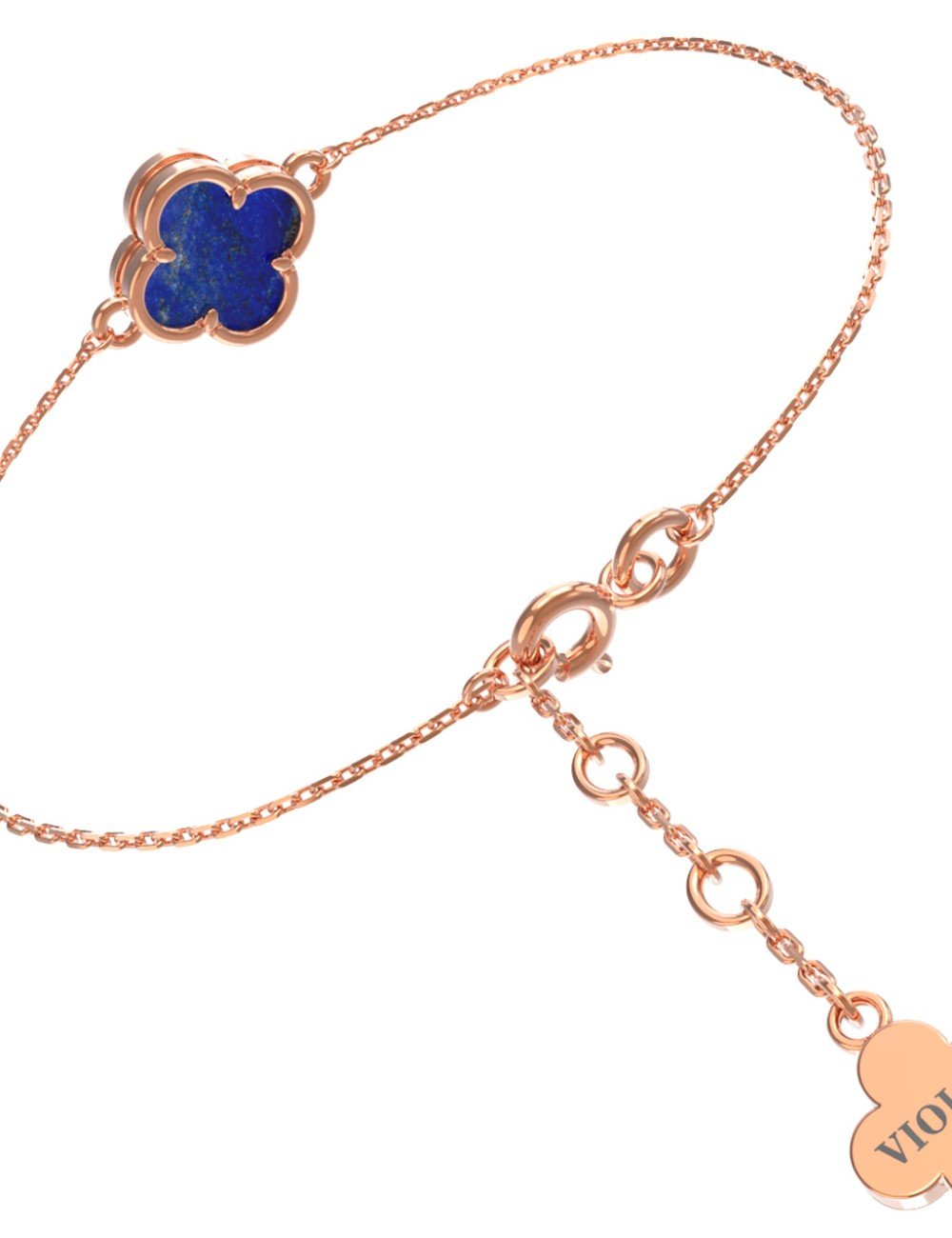Браслет из золота 585 пробы c лазуритом