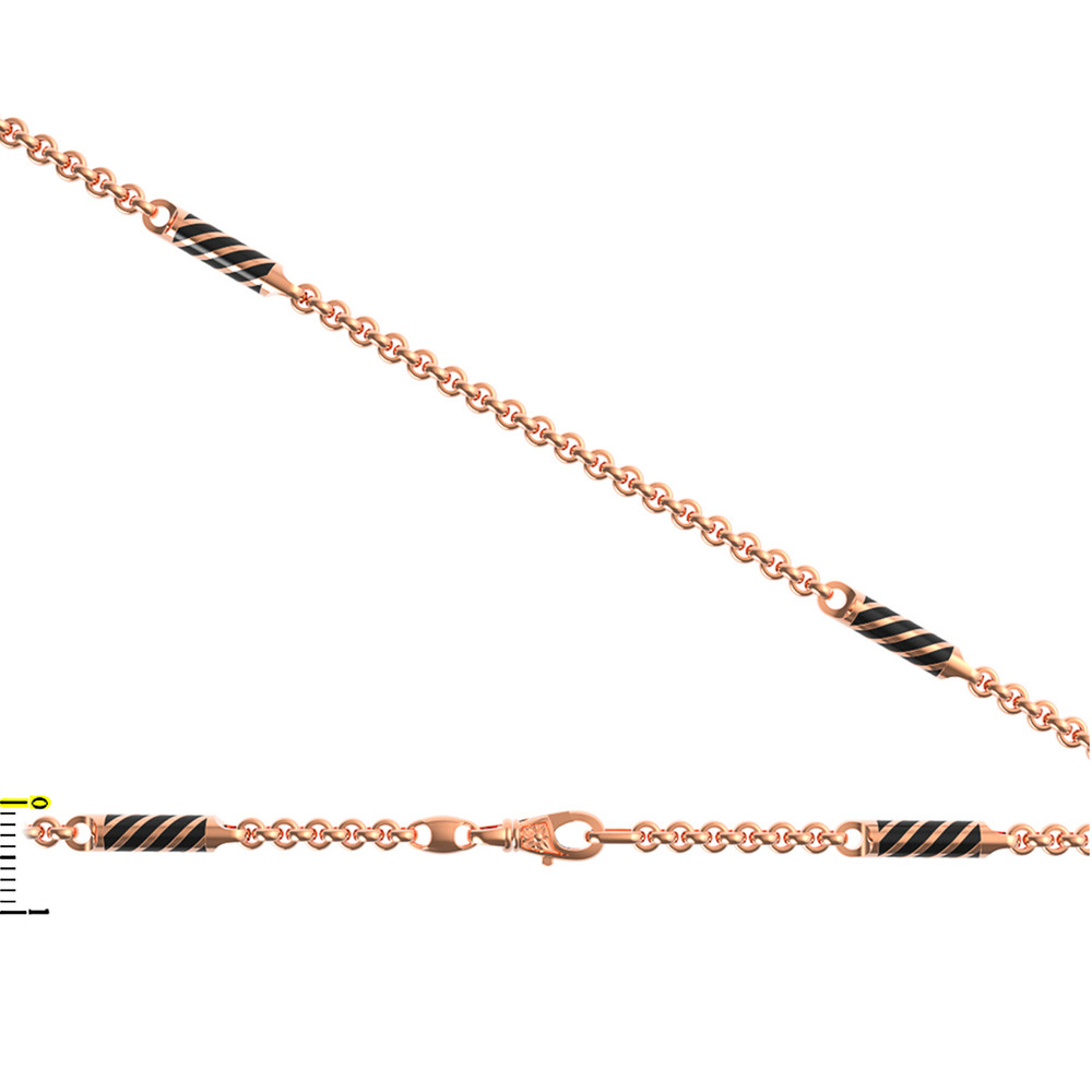 Цепь из золота c эмалью