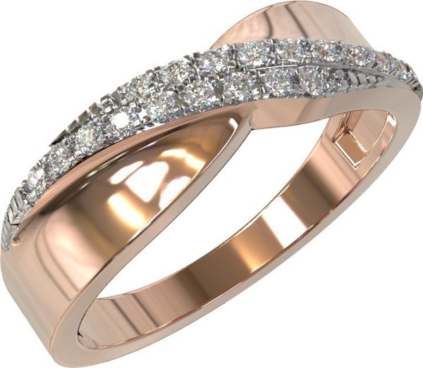 Кольцо из золота 585 пробы c бриллиантами