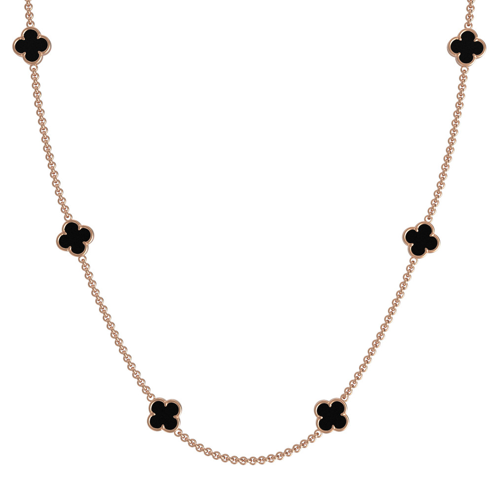 Колье из золота c ониксом