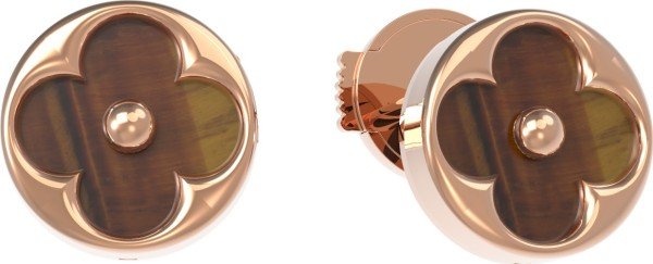 Серьги из золота 585 пробы c тигровым глазом