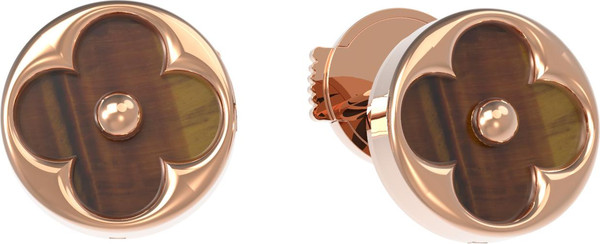 Серьги из золота c тигровым глазом