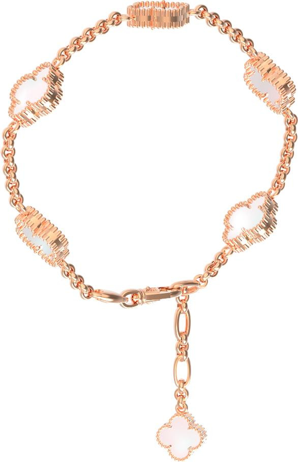 Браслет из золота c перламутром