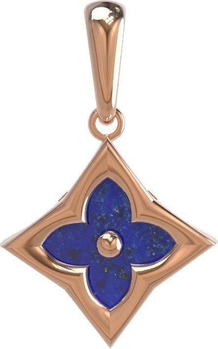 Подвеска из золота c лазуритом