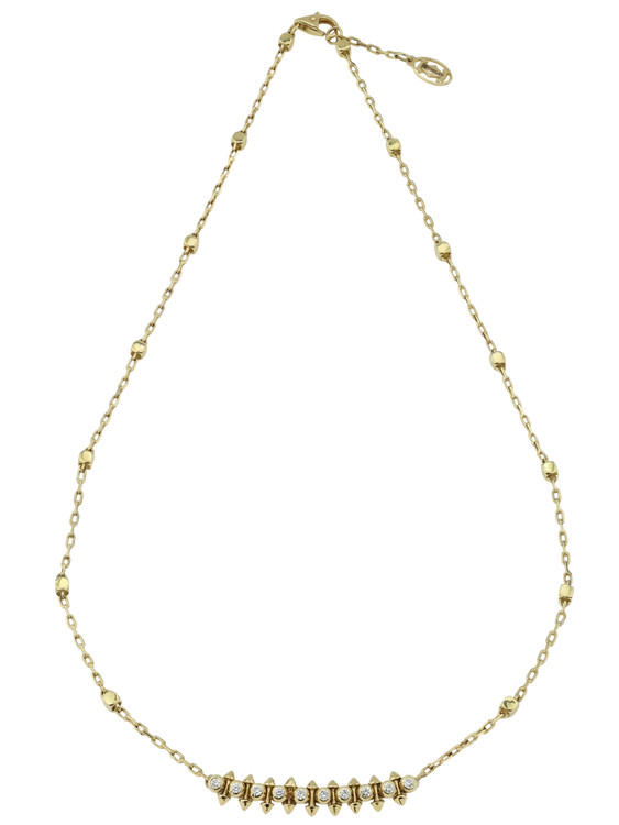 Колье из лимонного золота c бриллиантами