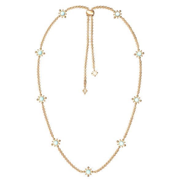 Колье из золота c бирюзой