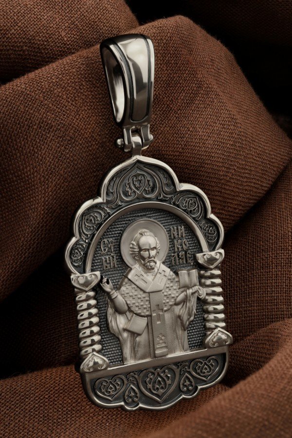 Образок из белого золота 585 пробы