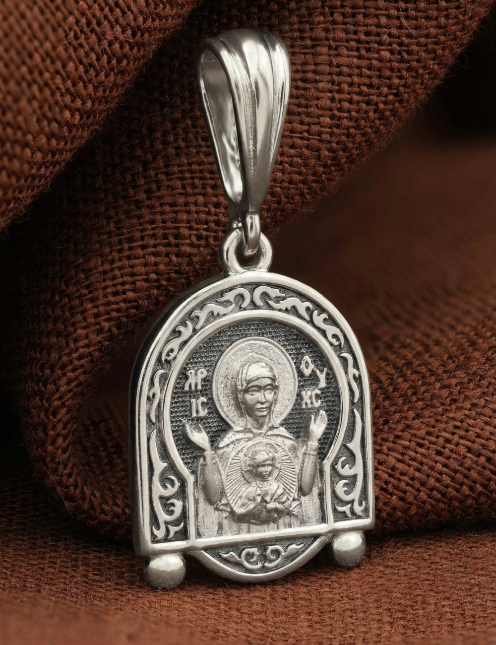 Образок из белого золота 585 пробы