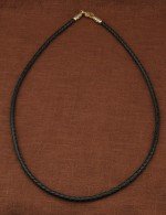 Гайтан из лимонного золота c кожаным шнурком