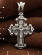 Крест из белого золота 585 пробы