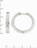 Серьги из белого золота c рубином