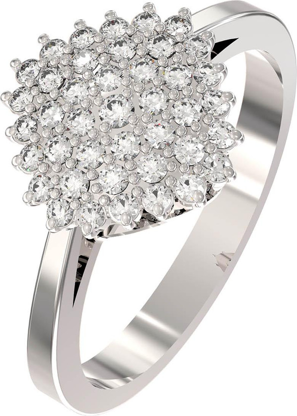 Кольцо из белого золота c бриллиантами