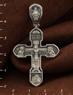 Крест из белого золота 585 пробы