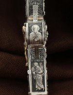 Крест из серебра 925 пробы и золота 585 пробы