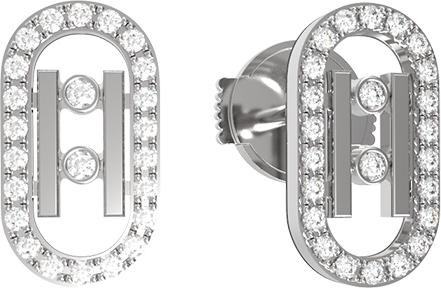 Серьги из белого золота c бриллиантами