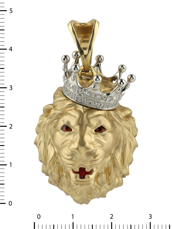 Подвеска из лимонного золота c эмалью и бриллиантами