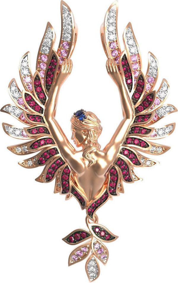 Подвеска из золота c фианитом