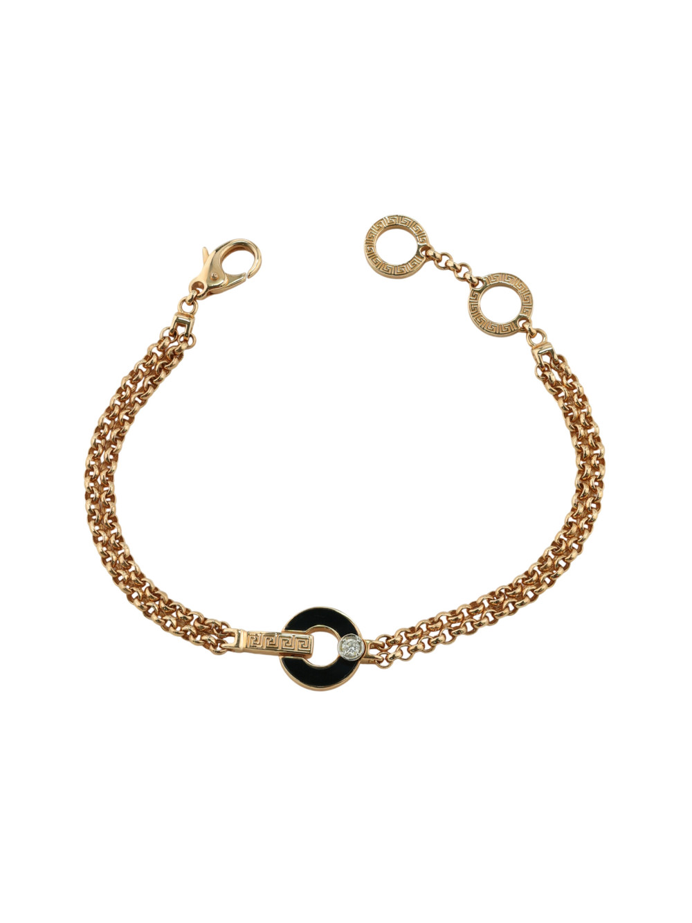 Браслет из золота c бриллиантами и ониксом