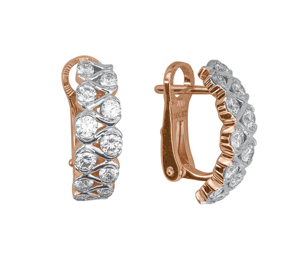 Серьги из золота c бриллиантами