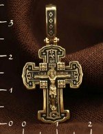 Крест из лимонного золота 585 пробы