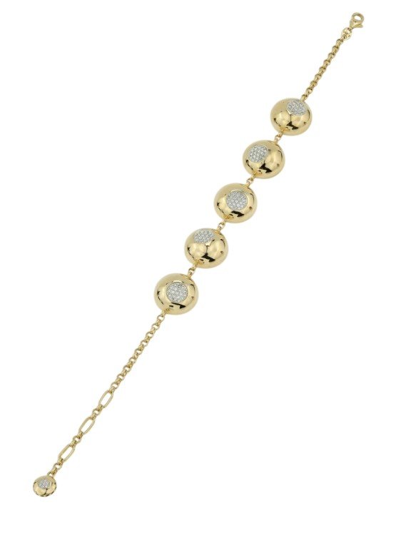 Браслет из лимонного золота c бриллиантами