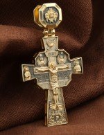 Крест из лимонного золота 585 пробы
