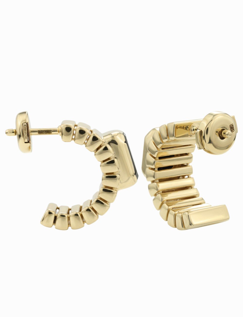 Серьги из лимонного золота c ониксом