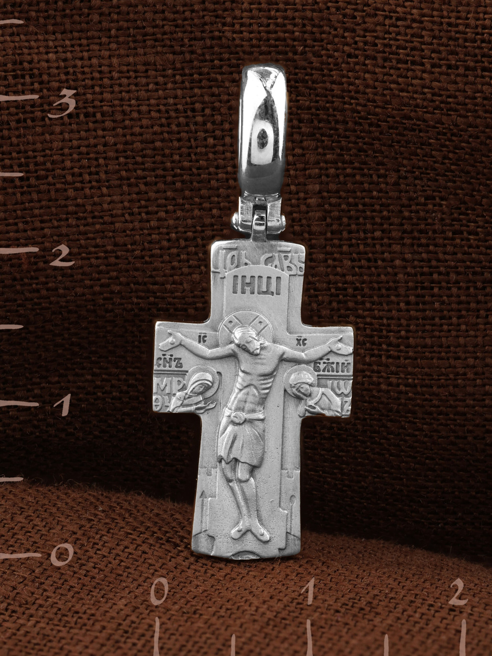 Крест из белого золота