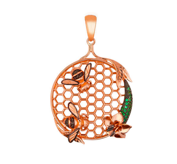 Подвеска из золота c фианитом