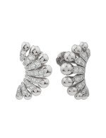 Серьги из белого золота 585 пробы c бриллиантами