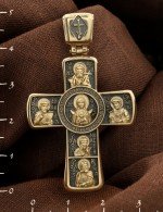 Крест из лимонного золота 585 пробы