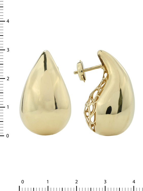 Серьги из лимонного золота