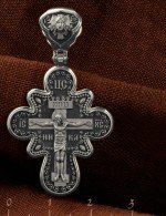Крест из белого золота 585 пробы