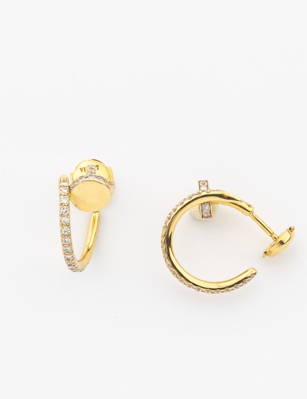 Серьги из лимонного золота c бриллиантами