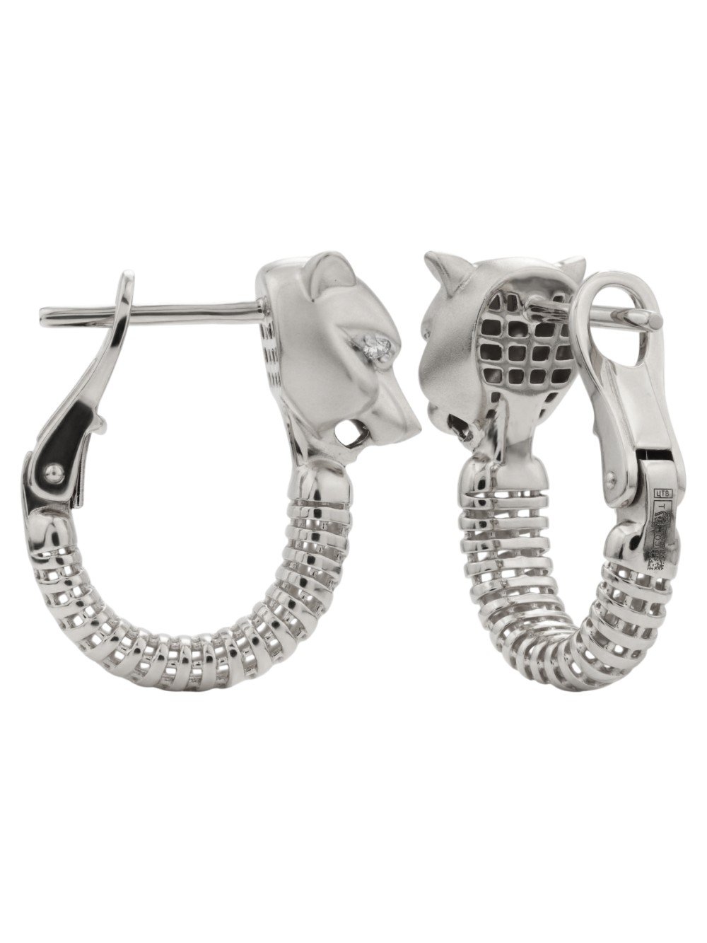 Серьги из белого золота c бриллиантами