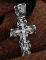 Крест из белого золота 585 пробы