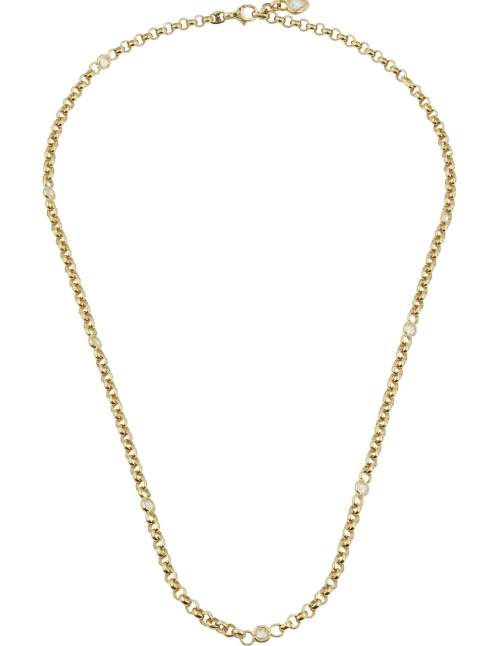 Цепь из лимонного золота c фианитом