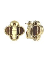 Серьги из лимонного золота 585 пробы c тигровым глазом