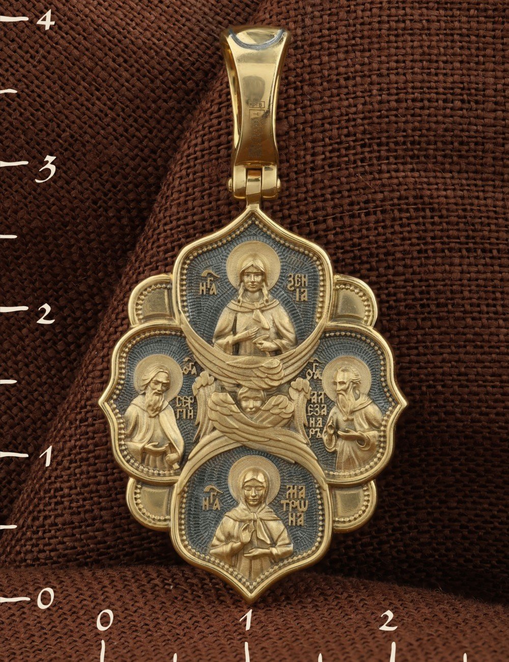 Образок из лимонного золота 585 пробы