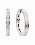 Серьги из белого золота c рубином