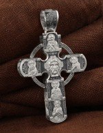 Крест из белого золота 585 пробы