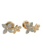 Серьги из золота 585 пробы c бриллиантами