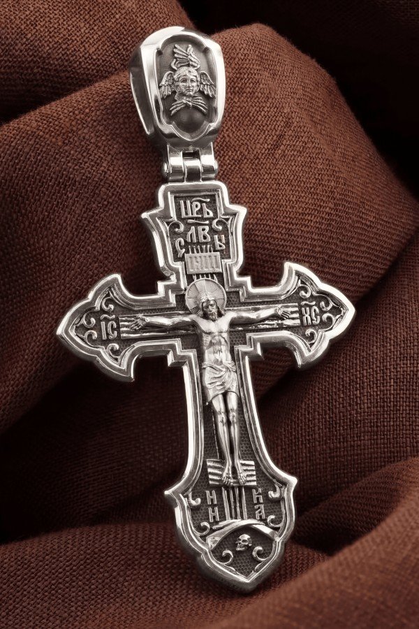 Крест из белого золота