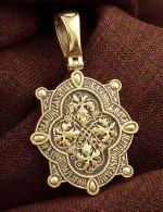 Образок из лимонного золота 585 пробы