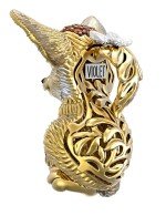 Подвеска из лимонного золота 585 пробы c эмалью и фианитом