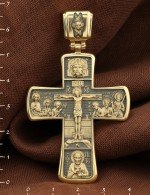 Крест из лимонного золота 585 пробы